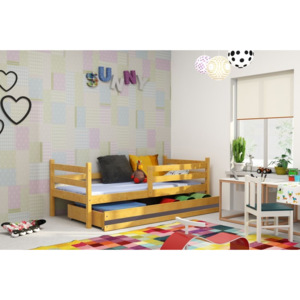 Detská posteľ POPOLUŠKA, 80x190 cm, jelša/grafit