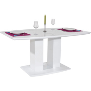 Jedálenský Stôl Malvin 160 biela 160/76/90 cm
