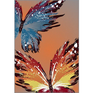 Kusový koberec Dva motýle oranžový, Velikosti 160x230cm