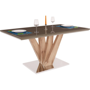 Jedálenský Stôl Anton farby nerezovej ocele, ílové farby 160/76/90 cm