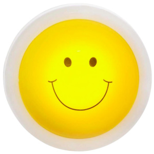 Nočná Lampička Smiley biela, žltá 4,3 cm
