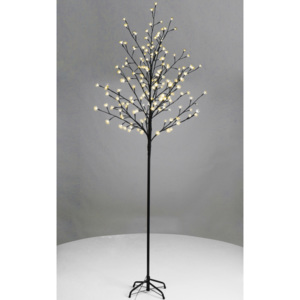 Vianočný stromček, teplé biele LED svetlo, kvety čerešne 180 cm
