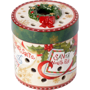 Villeroy & Boch Christmas Toys Darčekový box / svietnik s motívom listov pre Santu, 9 cm
