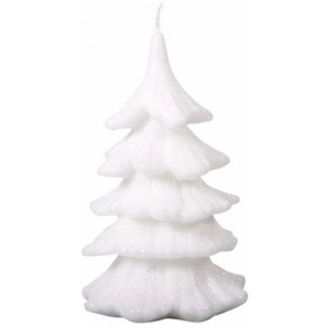 Vianočná sviečka Stromček, biela