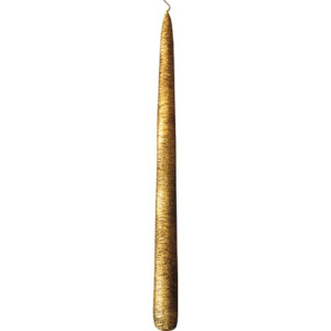 Sviečka TAURUS kónická 29 cm zlatá