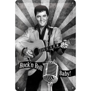 Nostalgic Art Plechová ceduľa – Elvis Presley Rock'n'Roll Baby!