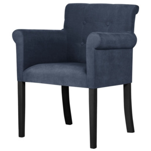Modrá stolička s čiernymi nohami Ted Lapidus Maison Flacon