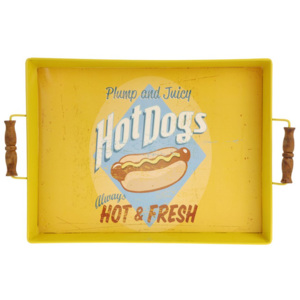 Retro plechový podnos - Hot Dogs