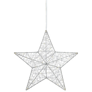 Závesná svietiaca dekorácia Markslöjd Tjusa Star Silver