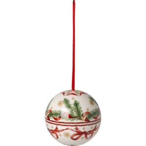 Villeroy & Boch Christmas Balls vianočné ozdoba gule, motív jedľové vetvičky, 10 cm