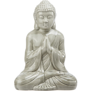 MÖMAX modern living Budha Buddha biela, sivá 14 cm