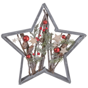 Dekoratívna hviezda Clayre & Eef Holy Christmas Star, 39 x 39 cm