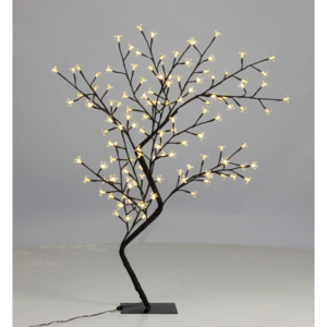 Vianočný stromček, teplé biele LED svetlo, kvety čerešne 120 cm