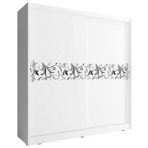 Šatníková skriňa WHITNEY 5 C,180x200x62 cm, biely