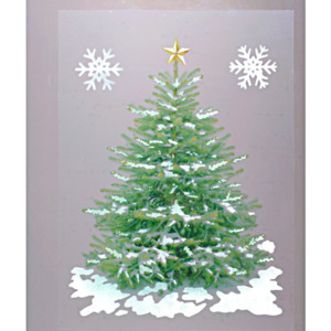Magnet 3Pagen Obraz na okno "Svetielkujúci vianočný stromček"