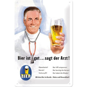 Nostalgic Art Plechová ceduľa: Bier ist gut - 20x30 cm
