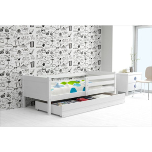 Detská posteľ BALI + matrac + rošt ZADARMO, 190x80 cm, biely/biely