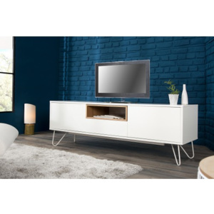 TV-skrinka 36803 150cm Biely Matný lak-Komfort-nábytok
