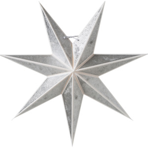 Závesná svietiaca hviezda Kristall Silver 60 cm