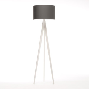 Čierna stojacia lampa 4room Artist, biela breza lakovaná, 150 cm