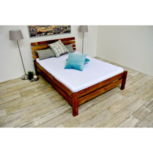 Vyvýšená posteľ z masivu FAIRYTALE, 90x200 cm, dub-lak