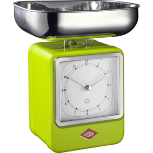 Wesco Kuchynské váhy s hodinami, zelené