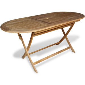 CidaXL Teakový vonkajší jedálenský stôl, 160x80x75 cm