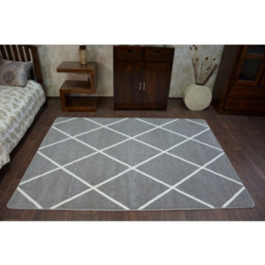 F728 Moderný koberec SKETCH šedo-biely 80x150 cm