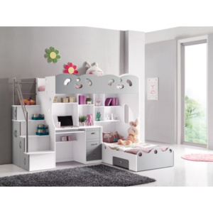 Detská izba COCO bielo-šedá-Komfort-nábytok