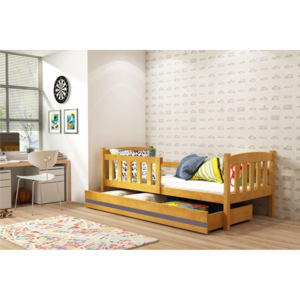 Detská posteľ FERDA, 80x160, jelša/grafitová