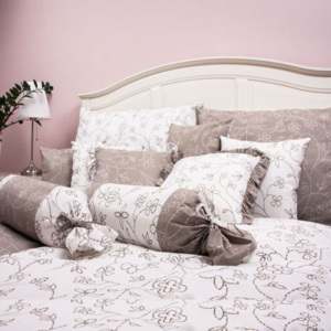 Bavlnené posteľné obliečky Stickerei béžové 2 ks štandardná dĺžka