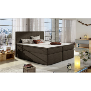 Posteľ BOND (160x200cm-sawana26) SKLADOM + DOPRAVA ZADARMO (Moderná vysoká manželská posteľ BOXSPRING s úložným priestorom s veľkým výberom farieb)