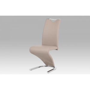 Jídelní židle koženka lanýž / chrom HC-996 LAN Autronic