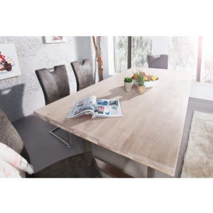 Jedálenský stôl 36924 200x100cm Masív drevo bielený Dub