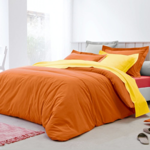 Blancheporte Jednofarebná posteľná bielizeň, bavlna zn. Colombine oranžová napínacia plachta 90x200cm