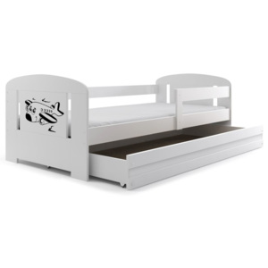 Detská posteľ PHILIP, 80x160 cm, biely/lietadlo