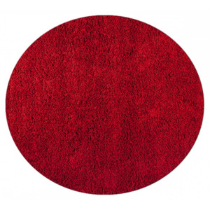 Kusový koberec Shaggy Della červený kruh, Velikosti 130x130cm
