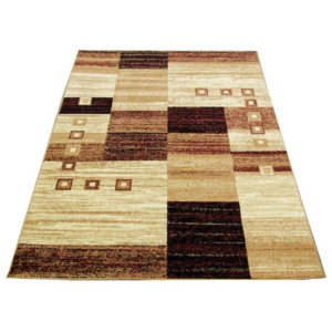 Kusový koberec PP Kocky hnedý 2, Velikosti 40x60cm