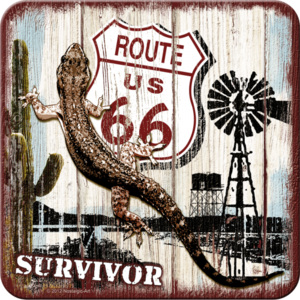 Nostalgic Art Sada podtáciek 2 - Route 66 (Survivor) 9x9 cm