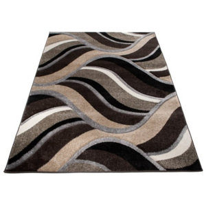 Kusový koberec moderné vlny hnedý, Velikosti 60x100cm