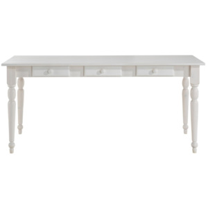 Biely jedálenský stôl z masívneho dreva 13Casa Charlotte, 160 x 80 cm