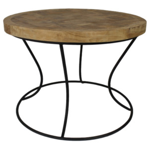 Odkladací stolík z teakového dreva HSM collection Mosa, ⌀ 60 cm