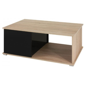 Konferenční stolík GOLD, 45x120x70 cm, dub sonoma/čierna