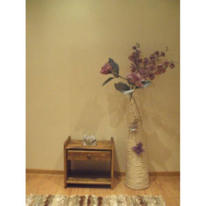 Nočný stolík z masivu ROSE, 42x42x28 cm, dub-lak