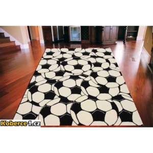 Kusový koberec PP Fotbal biely 120x170, Velikosti 120x170cm