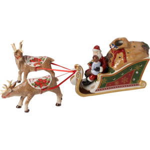 Villeroy & Boch Christmas Toys Dekorácie / svietnik Santov záprah, 47 cm