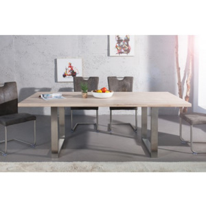 Jedálenský stôl 36925 180x90cm Masív drevo bielený Dub