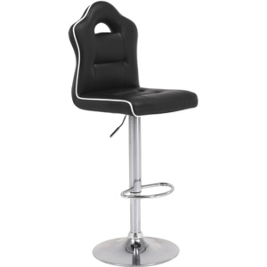 MÖBELIX Barová Stolička Linz biela, čierna 41,5/106-127/54 cm