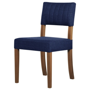 Modrá stolička s tmavohnedými nohami Ted Lapidus Maison Néroli