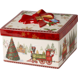 Villeroy & Boch Christmas Toys Darčekový box s motívom vláčika, 13 cm